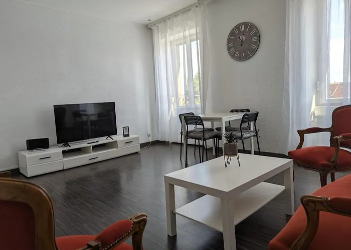 Appartement Le Thannois - 2 Chambres, Salon, Cuisine Equipee, Parking Et Wifi Gratuit Mulhouse